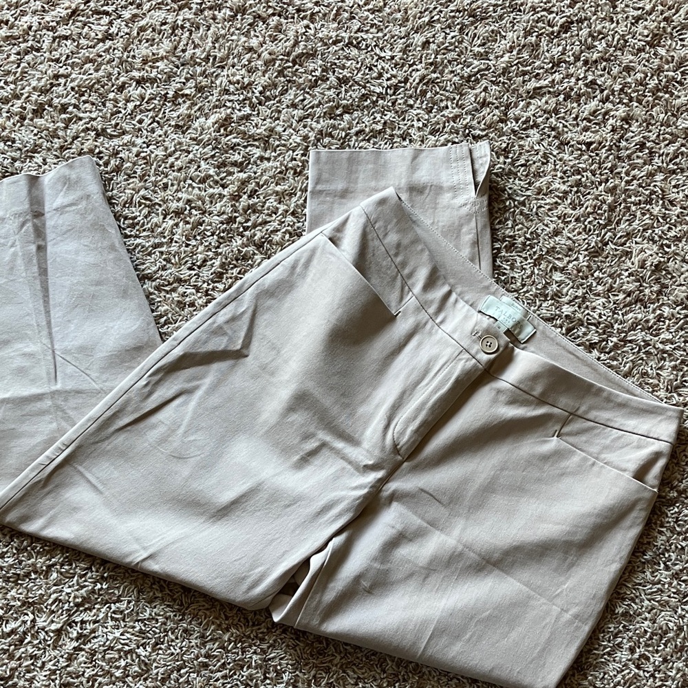 Talbots Cream Ankle Pants